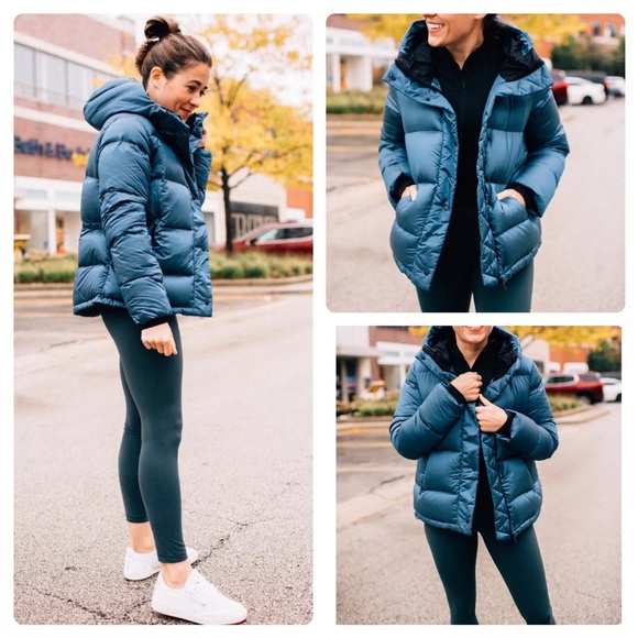Lululemon GOOSE DOWN Wunder Puff Jacket Blue Sz 8 - Picture 11 of 13